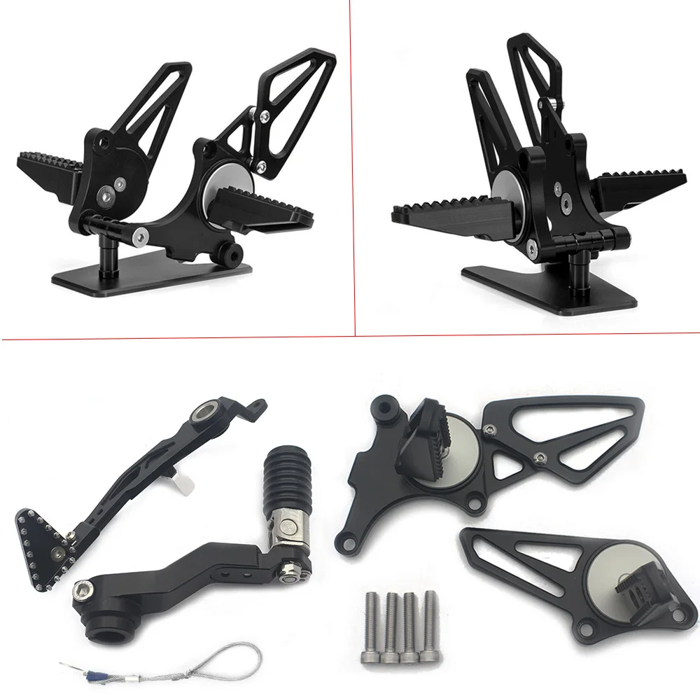 Motorcycle Adjustable Folding Rear Foot Brake Lever Pedal with Gear Shift Lever with Footrest sets For R nine T 2014-2017 2015 Motorcycle Adjustable Folding Rear Foot Brake Lever Pedal with Gear Shift Lever with Footrest sets For R nine T 2014-2017 2015