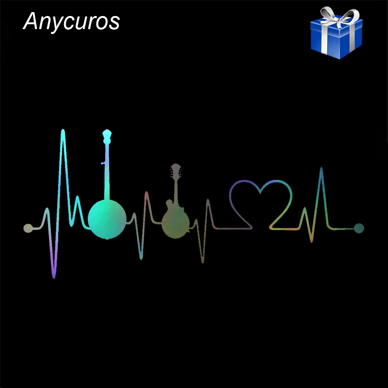 Banjo Mandolin Heartbeat Lifeline виниловые наклейки на стену мотоцикла Авто кузов декоративная