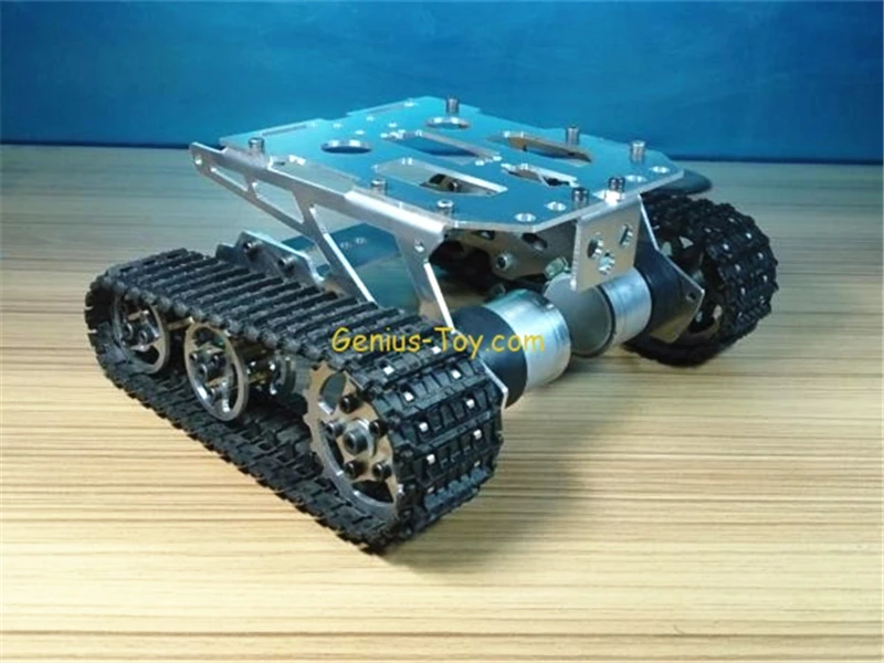 aluminium alloy metal Smart car chassis tank robot crawler undercarriage track robot chassis H300