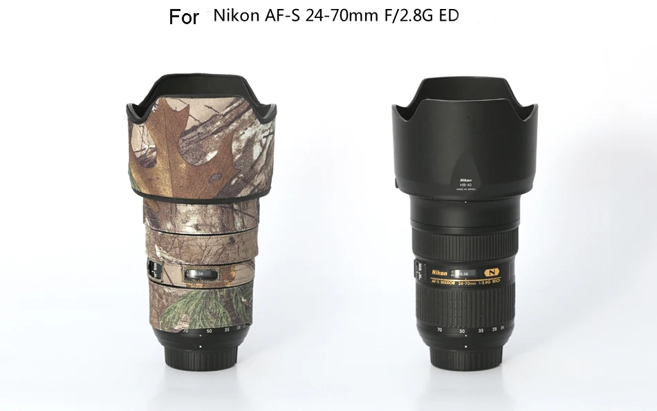 Линзы rolanpro камуфляж пальто дождевик для Nikon AFS 24-70 мм F2.8G объектив защитный рукав пистолеты защитный чехол одежда DSLR