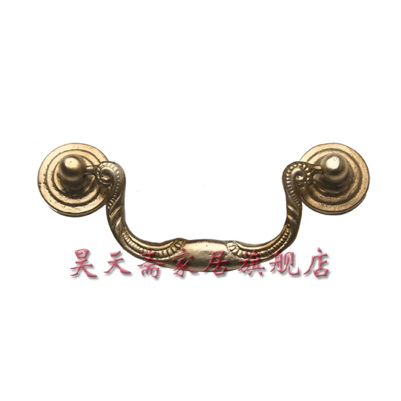 

[Haotian vegetarian] antique copper handle Classical / Classical holes handle / drawer cabinet handle HTD-034