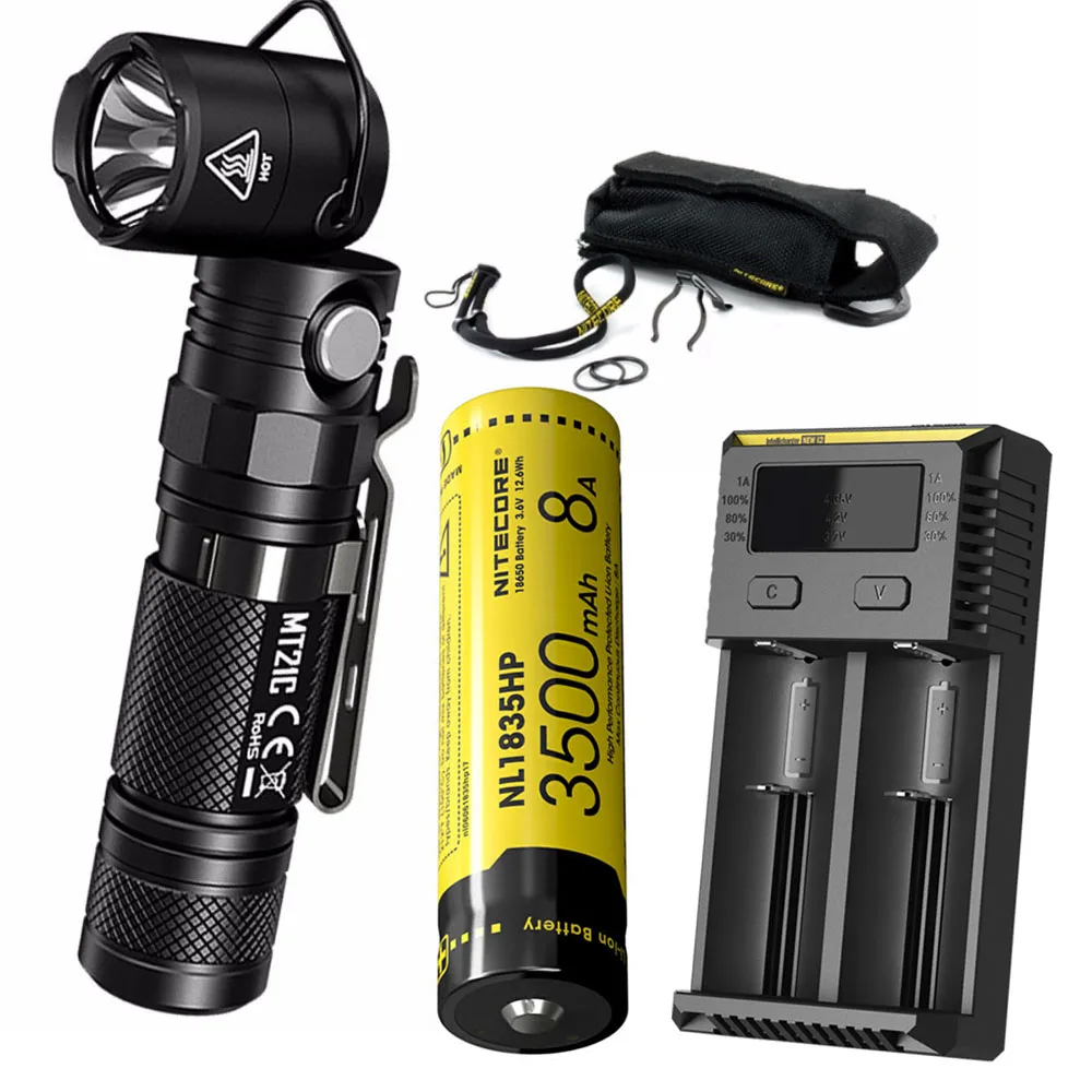 Многофункциональный фонарик NITECORE MT21C CREE XP L HD V6 max 1000 люмен регулируемый фонарь 90