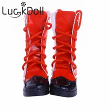 LUCKDOLL/7,5 см однотонные сапоги на высоком каблуке с перекрестными ремешками, подходят для 1/3 BJD, аксессуары для куклы, игрушки для девочек, поколение, подарок