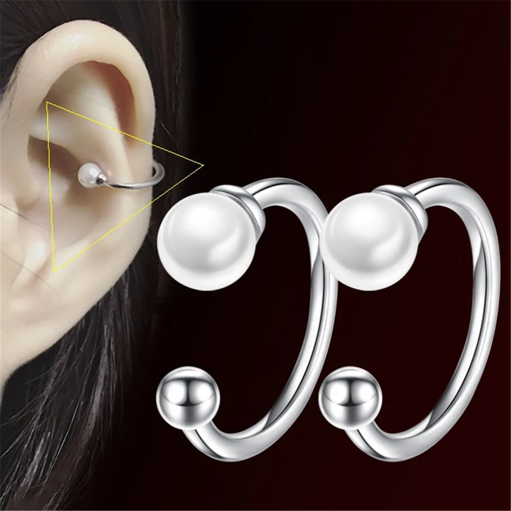 

White Imitation Pearl No Ear Hole Clip Earrings For Women Female Ladies Fashion Jewelry Gift Korea Trendy Accessories .W-K118