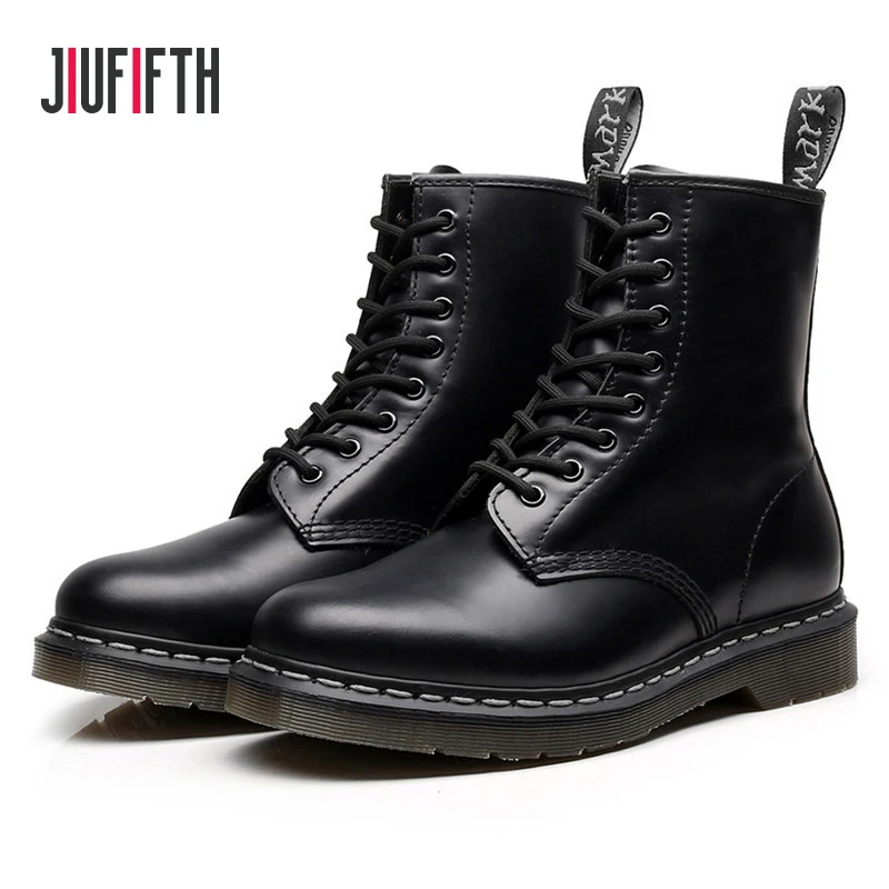 Boots Women Boots Woman Mujer Boots High Quality Genuine Leather Shoes Motorcycle Womens Boot Large Size 34-46