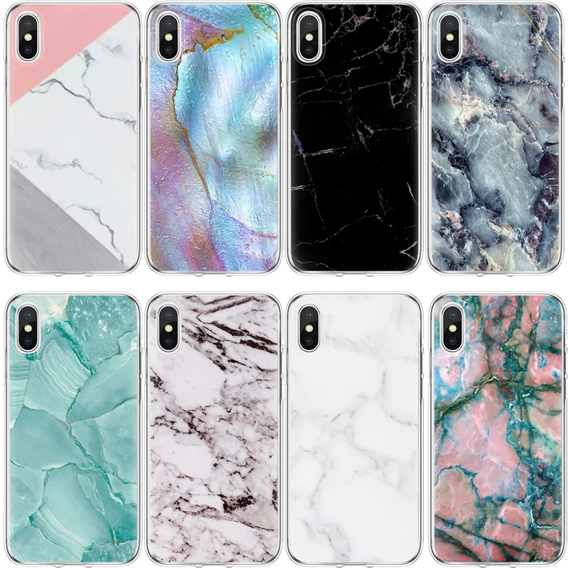 

Case For iPhone Xs Max XR 5S SE 6 6S 7 8 Plus X Marble Cover For Xiaomi Redmi S2 4 4A 3 3S Mi A1 5X Note 3 4 4X 5 Pro 5A Fundas