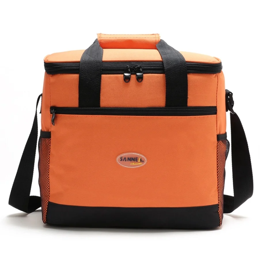Lixada 16L уличная изолированная сумка-холодильник для ланча, сумка-тоут, Термосумка Bento для кемпинга, барбекю, пикника, еды, свежести, кулер для продуктов - Цвет: Оранжевый