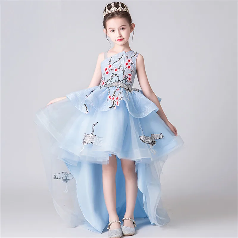 2019 Summer Luxury New Baby Kids Embroidery Flowers Evening 2019 Summer Luxury New Baby Kids Embroidery Flowers Evening
