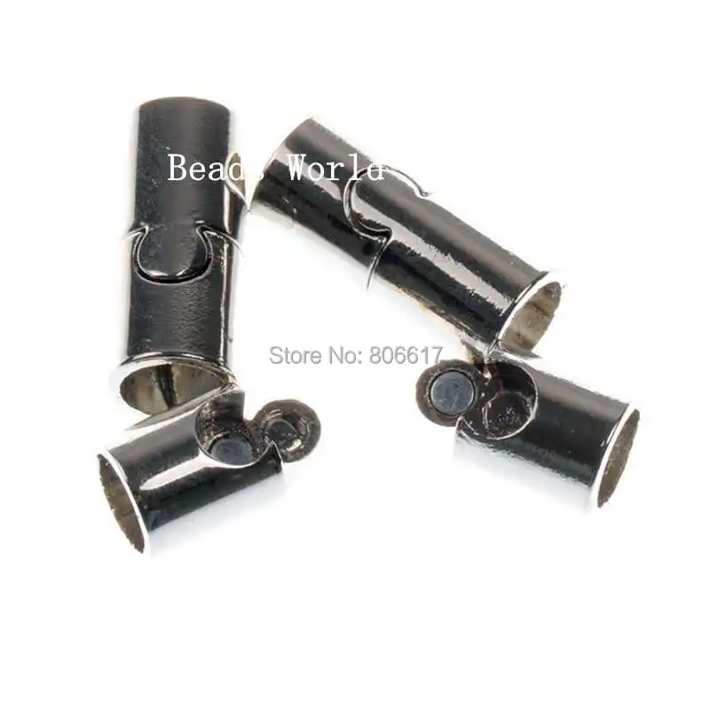 Wholesale Best Quality 5 Sets Antique Silver Tubes Clasps