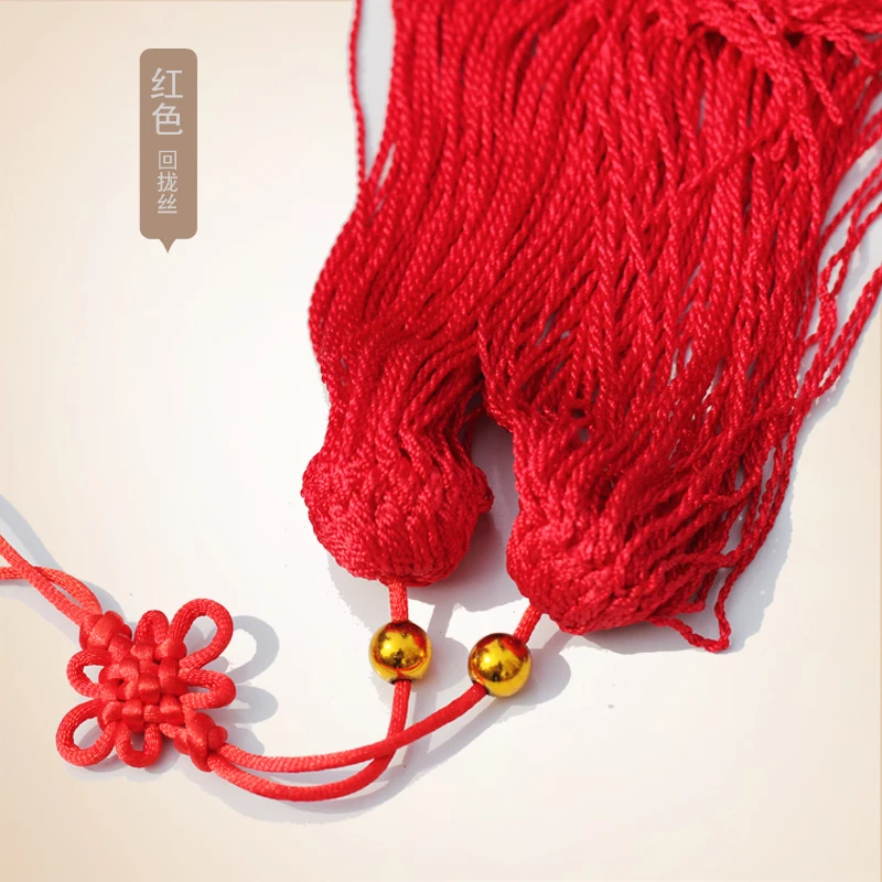 Tai Chi Sword Tassel ear подвесная лента, Китайская традиционная Tai Chi Kung Fu Wush sword tassel - Цвет: Red return wire