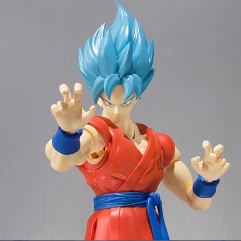 15 см Dragon Ball Супер Saiyan мобильный Бог Сон Гоку с голубыми волосами фигурку модель