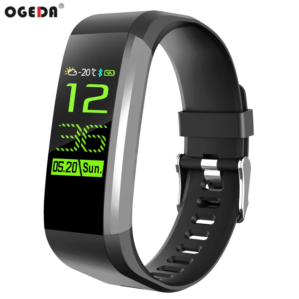 

OGEDA Men's Smart Sport Bracelet CK16 Health Watch Blood Pressure Heart Rate Monitoring Waterproof Multi-sport Smart Watch