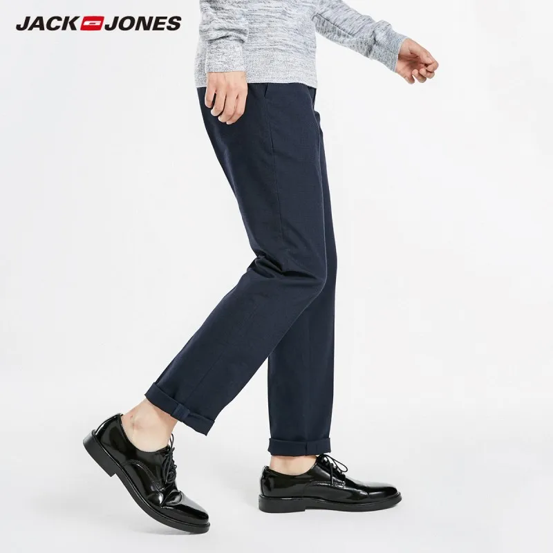 JackJones мужские хлопковые деловые повседневные брюки E | 218414511