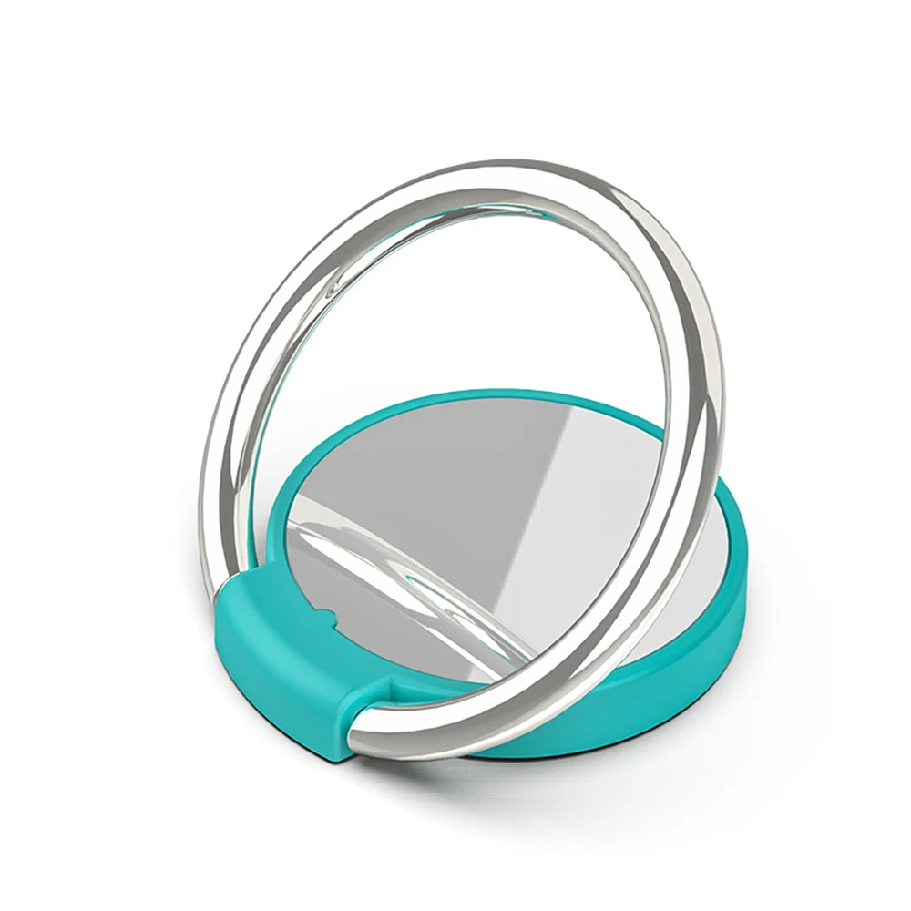 Вращающийся на 360 градусов креативный Круглый Многофункциональный Автомобильный держатель для телефона с кольцом и пряжкой, мобильный чехол для телефона, кронштейн для iphone - Цвет: blue