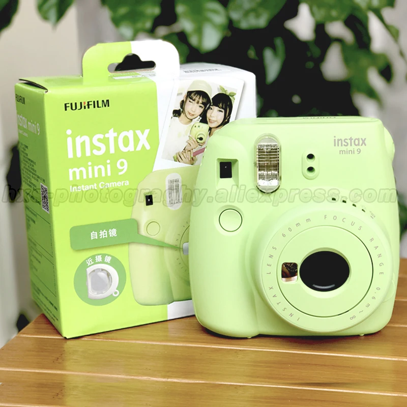 Фотокамера моментальной печати Fujifilm Instax Mini 9-Розовый фламинго, голубой лед, кобальтовый синий, дымчатый белый и салатовый 5 цветов