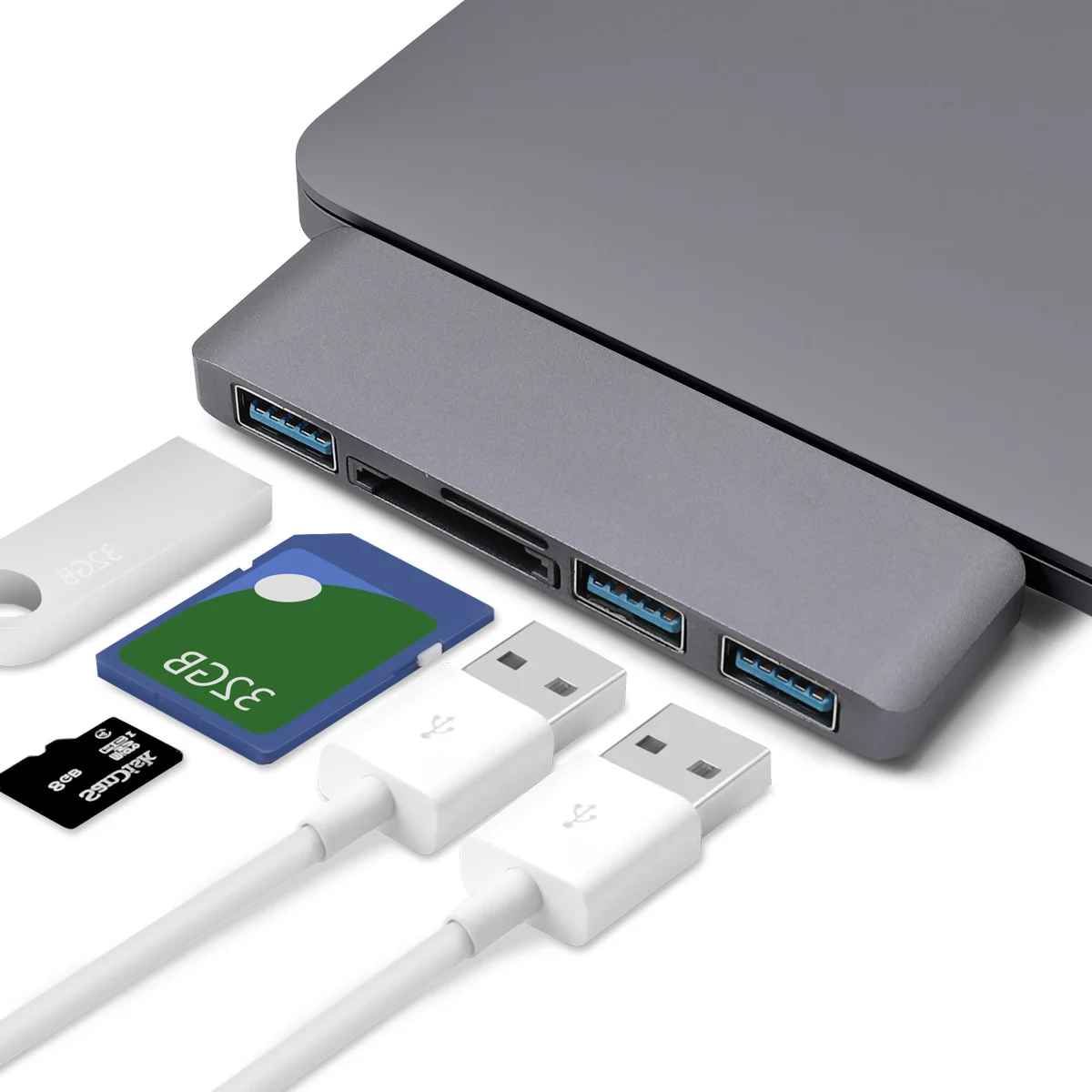 Usb type C концентратор 5 в 1 USB-C адаптер с SD/Micro SD картридеры USB 3,0 порт USB 2,0 порт для нового Macbook Pro Air A1932