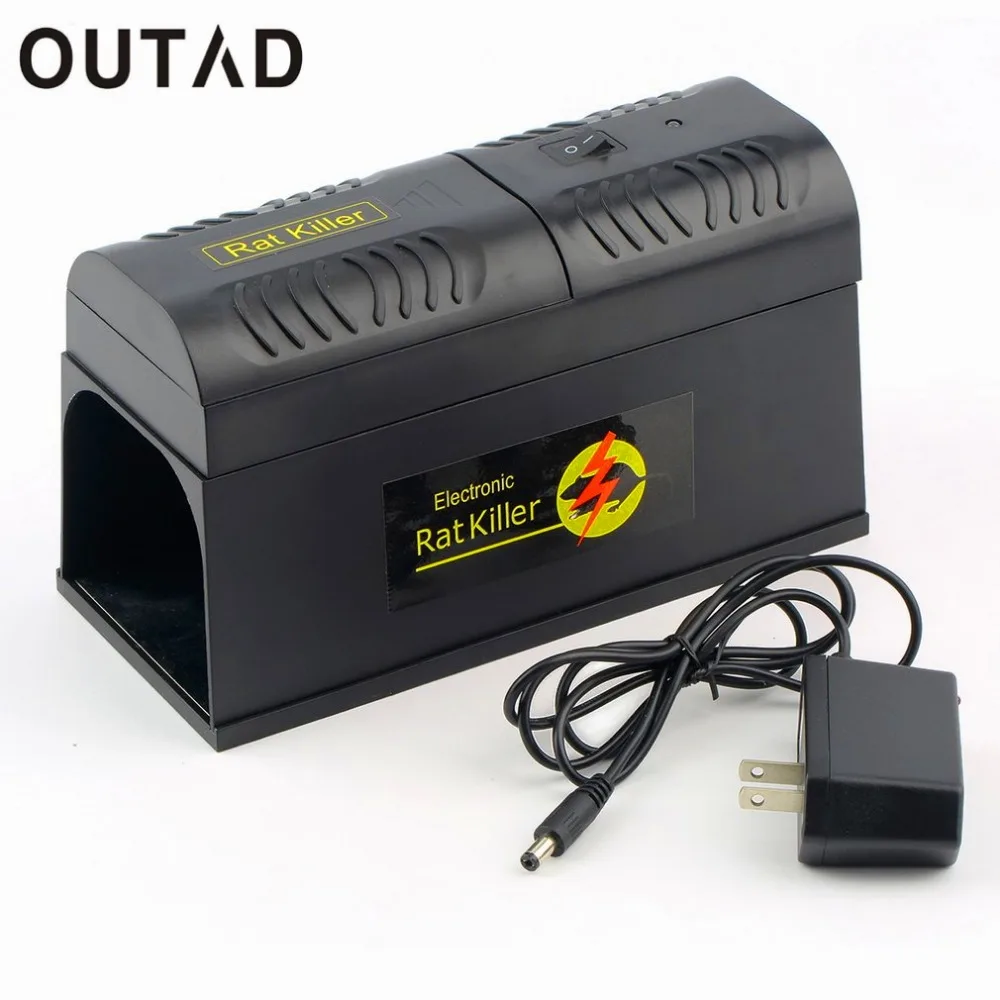 

OUTAD Electronic Rat Trap Mice Mouse Rodent Killer Electric Shock US Plug Adapter High Voltage Repeller Zapper Pest Control