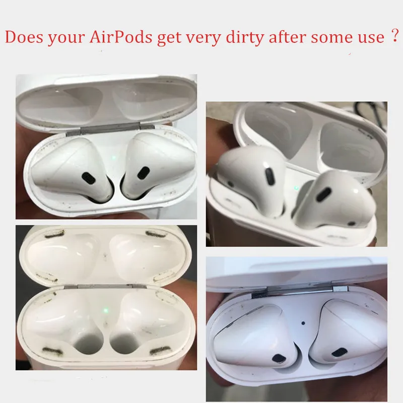 Металлический пылезащитный чехол для Apple AirPods, Защитная Наклейка для аксессуаров, защита кожи AirPods от железной металлической стружки