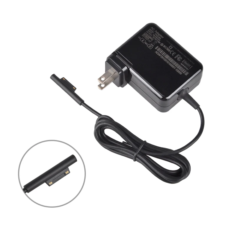 For Microsoft Windows Surface Pro 5 15V 2.58A EU US Traveling Tablet