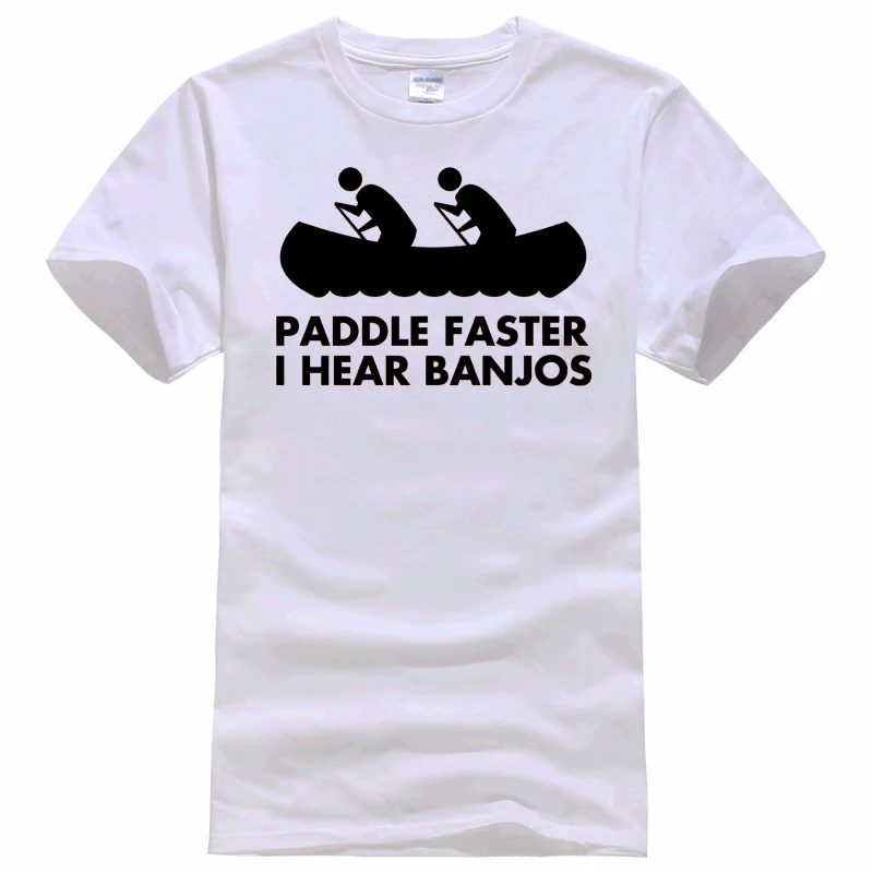 Deliverance TEE shirt paddle faster I hear banjos, movie, 70s, canoe