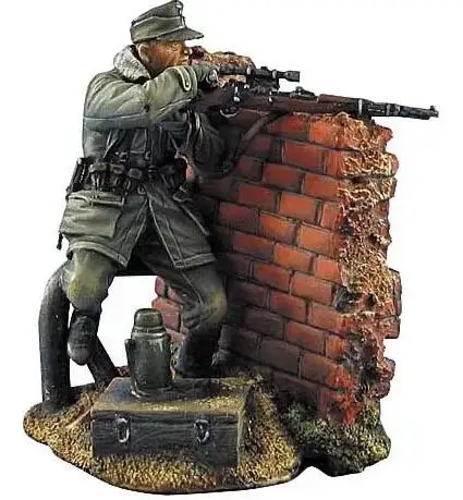 

1/35 Resin Kits Machine Gunner Soldier With Wall 1 Set Not assembled Uncolored