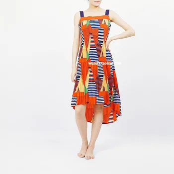 

FREE SHIPPING Bump color straps dress fashion fold geometry dress IN STOCK