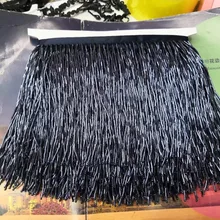 Черный цвет Высокое качество Топ продаж лента с бисером и бахромой отделка бахрома кисточка кружево отделка BZL-10199 для украшения одежды