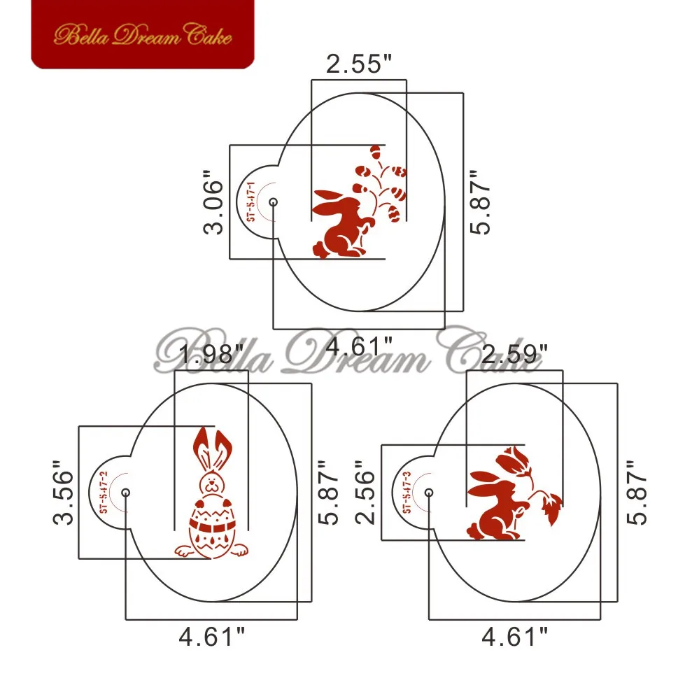 Пасхальные кролики трафарет для печенья торта трафарет торта и кекса украшения Пластик пресс-форм для выпечки инструмент