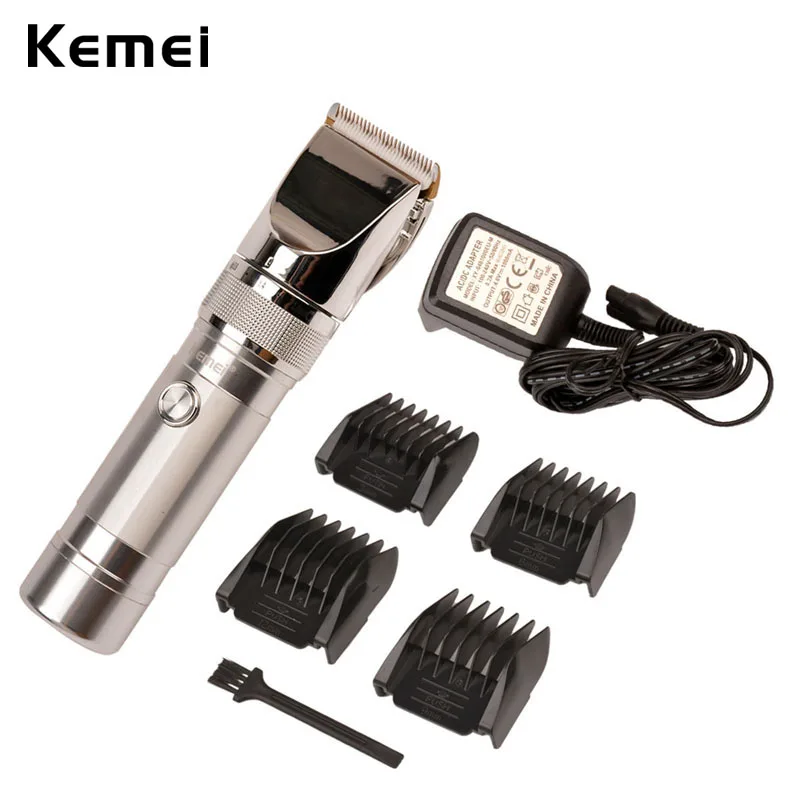 Продажа Kemei KM 9801 Керамика резак Перезаряжаемые Электрический триммер для стрижки волос Бритва Аккумуляторный Регулируемая машинка для стрижки вол...