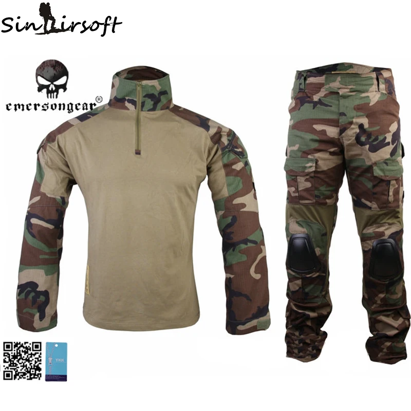 Emersongear Gen2 Combat Suit Shirt Pants Elbow Knee Pads Waterproof Training Uniform Airsoft Tactical Gear EM6974