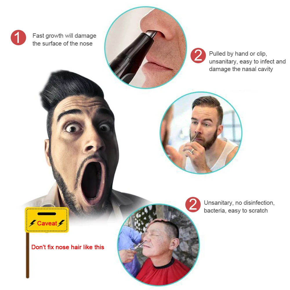 2 Minutes Nose Hair Removal Set 50g Wax 20pcs Nostril Stick 10pcs Paper Cup 1pcs Heat-resistant Cup Funny Stickers Manual TSLM2