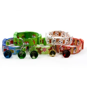 

2016 new pet collar Pet Dog Christmas bell collar pet supplies 5pcs