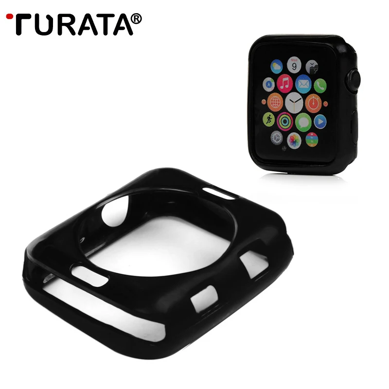 TURATA мягкие часы чехол для Apple Watch случае iWatch серии 2/3 42 мм Красочные Силиконовые