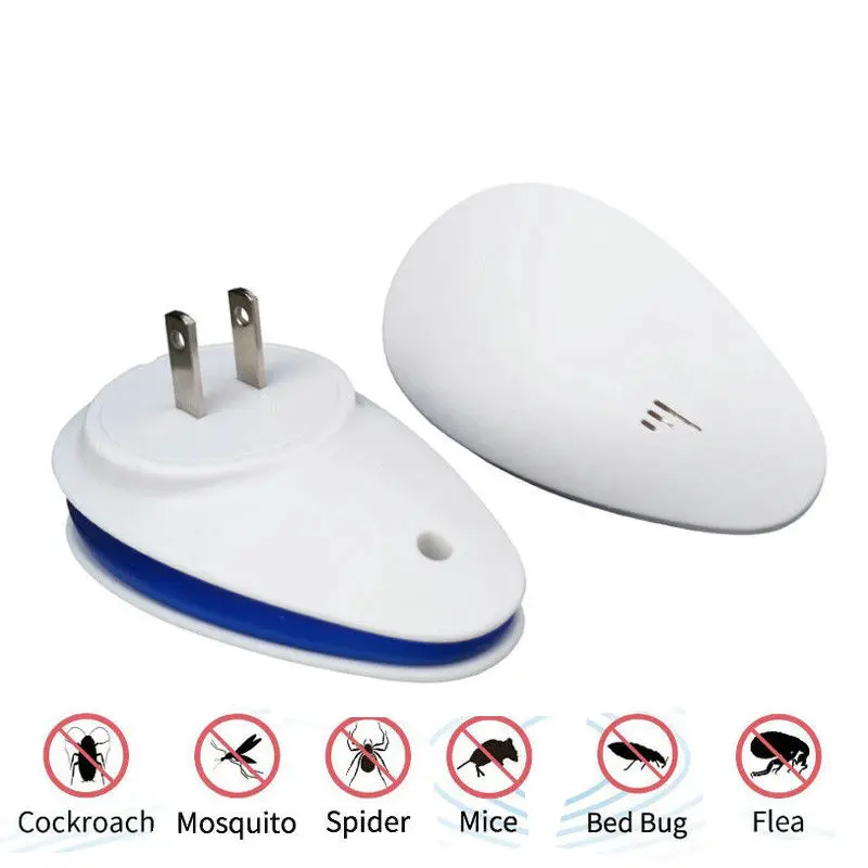 2pcs electronic ultrasonic mosquito repellent Mosquito Rejector for Lustrating Bug Control Mosquito Insect EU US Plug