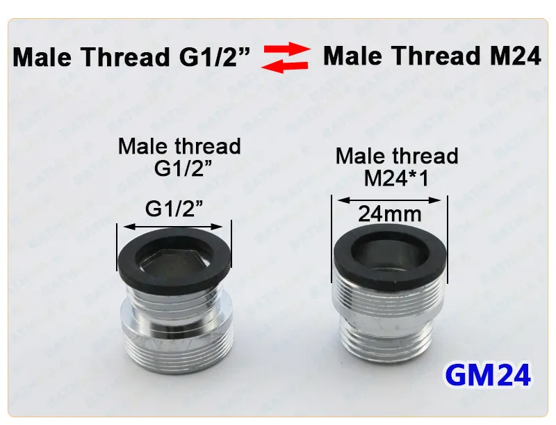 Смеситель для кухни и сада адаптер к аэратору очиститель воды адаптер латунный Мужской и Женский резьба адаптер для шланга - Цвет: GM24