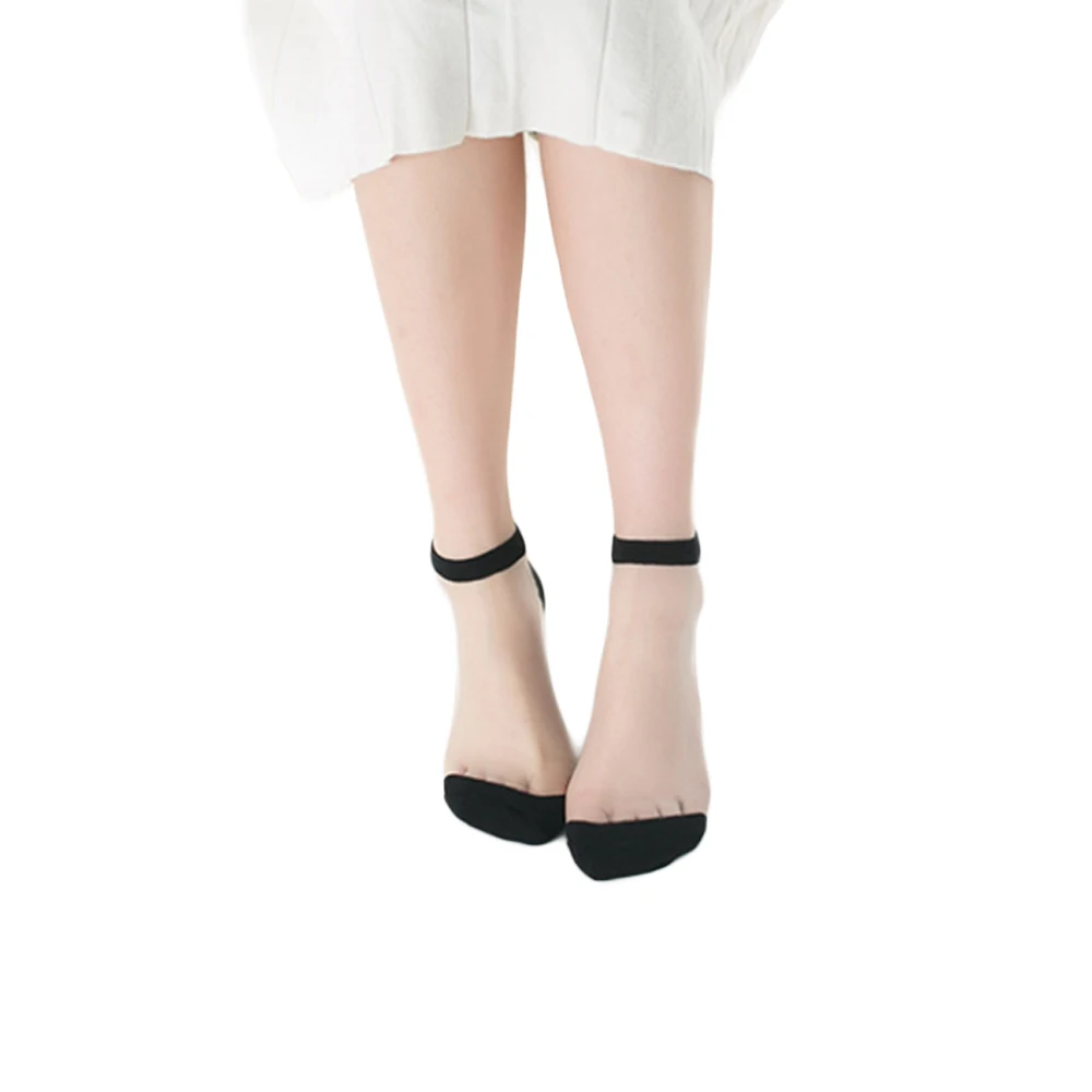 

Women's Socks Glass Silk Invisible Boat Socks Summer Ultra-thin Crystal Silk Cotton Bottom Women's Socks