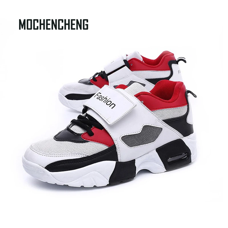 

Man's Sneakers Dad Couple Shoes Chunky Wedge Vintage Mesh PU Hook & Loop Fashion Female Ladies Rubber Woman's Sneakers Shoes