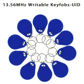 RFID 13.56MHz UID Changeable Keyfobs Keychains Token MF NFC Tag Rewritable Writable Access Control Keycard to Copy /Clone Card 1