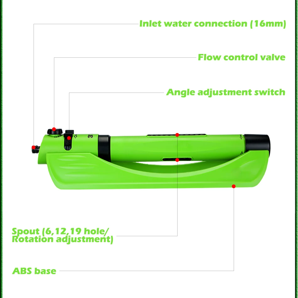 Спринклер для газона, распылитель воды, насадка для полива 6-19 отверстий, автоматический разбрызгиватель для сада, садовые инструменты и оборудование