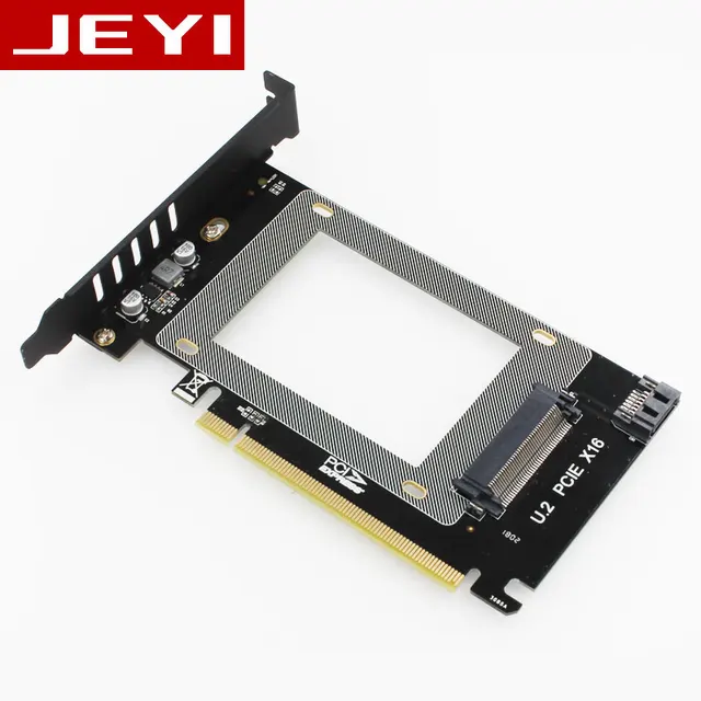 JEYI-Adaptador de SFF-8639 U2X16 pci-express 3,0, 4x, a U.2 X16, NVMe, PCIe, SSD, PCI-e a U2, M2, NGFF, 2,5 ", SSD a PCI-E, X16, intel x4 JEYI-Adaptador de SFF-8639 U2X16 pci-express 3,0, 4x, a U.2 X16, NVMe, PCIe, SSD, PCI-e a U2, M2, NGFF, 2,5 ", SSD a PCI-E, X16, intel x4