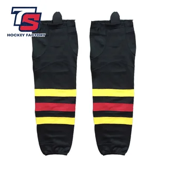 

JETS free shipping 100% Polyester Breathable black Ice Hockey sport Socks Cheap Shin Guards W020 men women