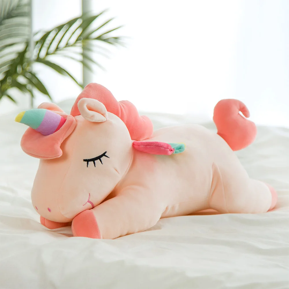 Новые лежа Единорог Мягкие Куклы Kawaii мягкие животные единорог плюшевые игрушки для детей диван подушки Дети Рождественский подарок