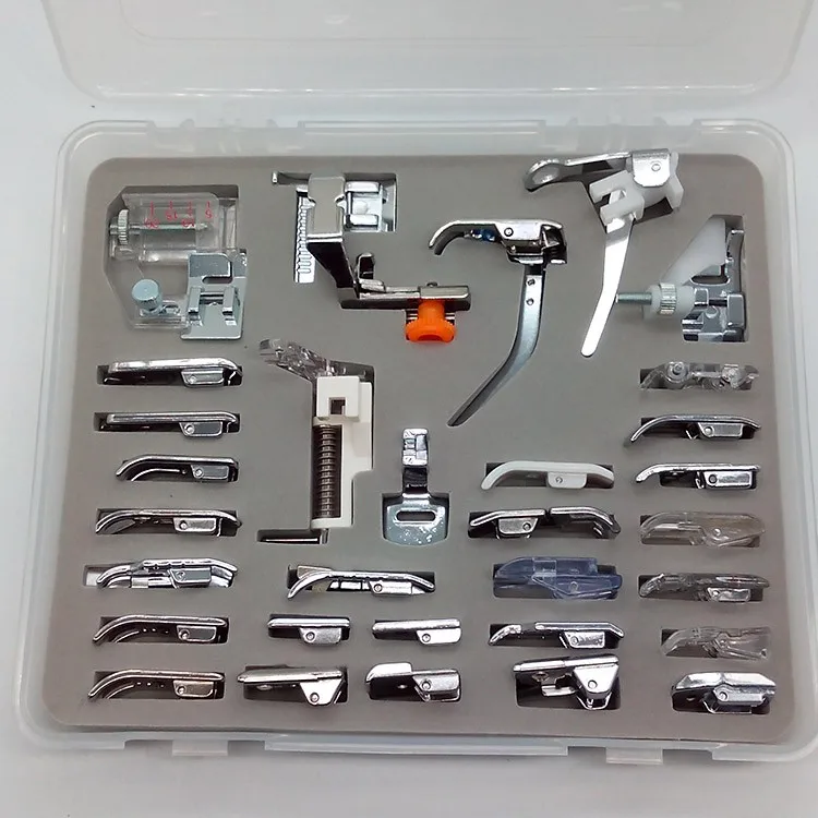 

32pcs/set Domestic Foot for Sewing Machines Presser Foot Feet Kit Set With Box For Brother Singer Janom