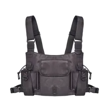 Модная Регулируемая Мужская нагрудная сумка в стиле хип-хоп, жилет с карманами, уличная военная куртка Kanye, тактическая охотничья нагрудная сумка