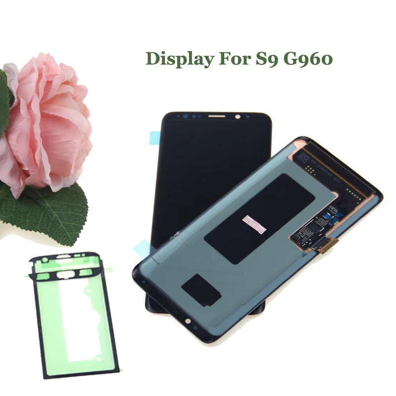 AMOLED ЖК-дисплей для SAMSUNG Galaxy s9 g960 g960f сенсорный экран дигитайзер сборка черный цвет