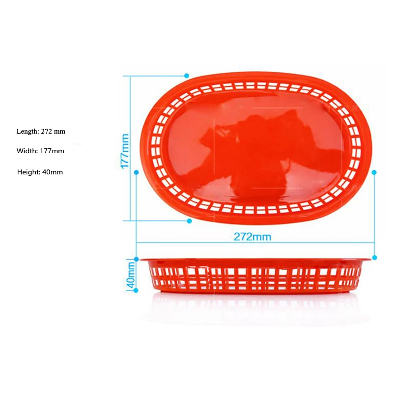 Пластиковая корзина для фаст-фуда, корзина для картофеля фри, нетоксичный Овальный Kep, лоток для фаст-фуда, Ресторан, Бар, чипсы, корзина, подставка для мяса Kep