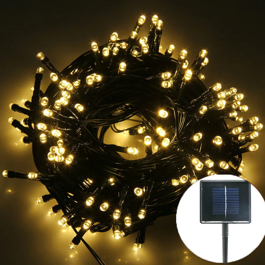 Thrisdar 10M 20M 30M 50M 100M Solar LED String Fairy Lights 8 Modes Outdoor Garden Patio Wedding Christmas Solar Garland Light