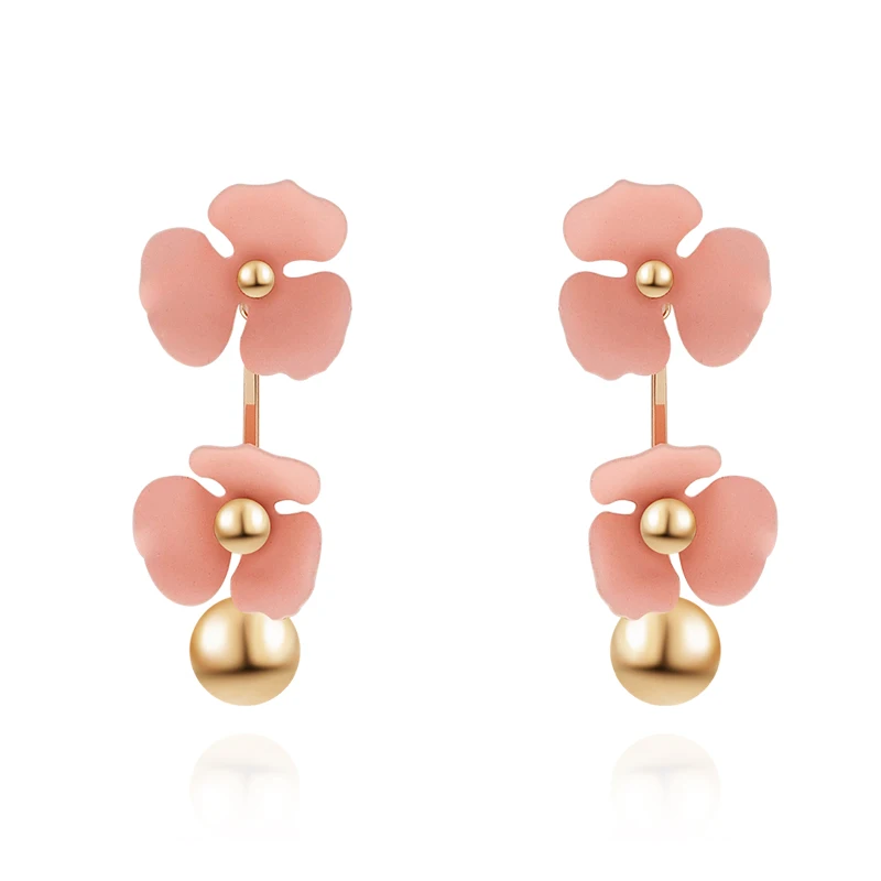 

flower earrings female temperament Korean personality wild girl fashion female earrings