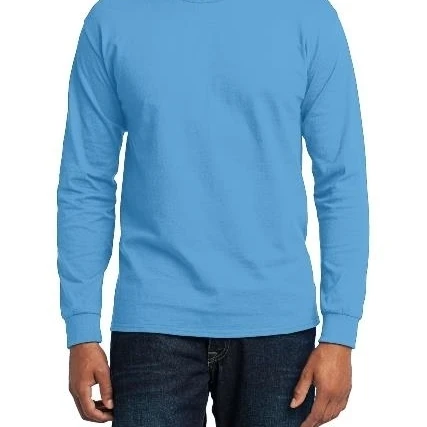 Port & Company PC55LS Mens Long Sleeve Core Blend Tees Aquatic Blue - Extra Large (1)