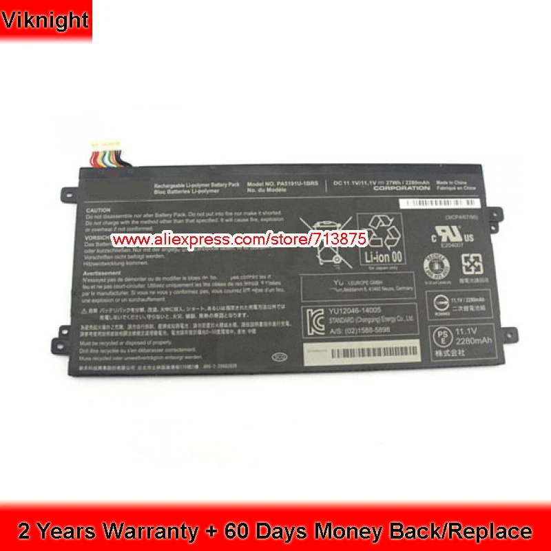 

Genuine 11.1V 2280mAh PA5191U-1BRS Battery for Toshiba P30W-B P30W-B-10E P30WB10E